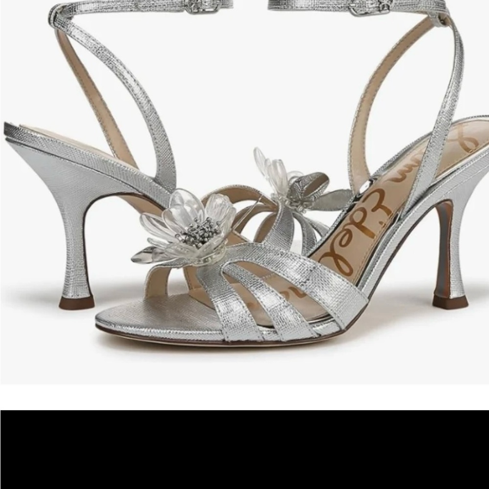 Sam Edelman - Joanna Stiletto Sandal - Silver Size 8 - NIB